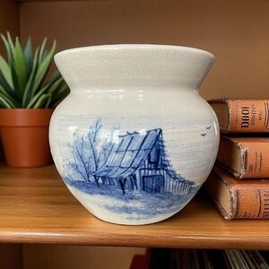 Charming Blue and White Ceramic Vase